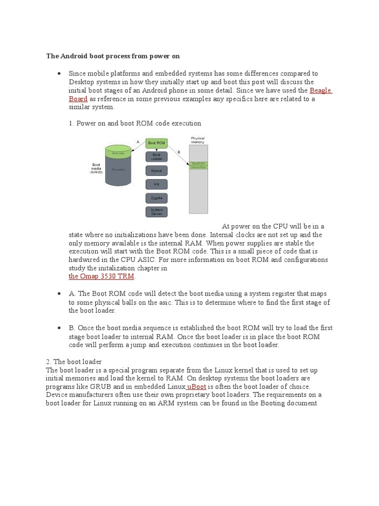 Beagle Board: The Android Boot Process From Power On | PDF | Booting ...