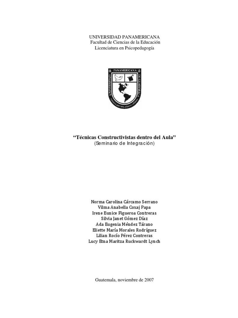 Técnicas Constructivistas en el Aula | PDF | Constructivismo (filosofía ...