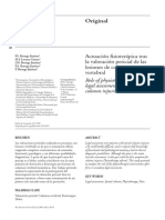 Actuación Fisioterápica Tras La Valoración Pericial de Las Lesiones de Columna Vertebral PDF