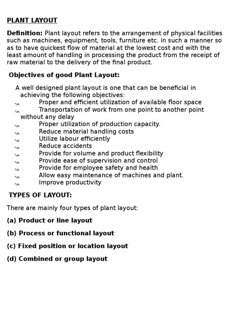 Understanding Plant Layout Types | PDF | Inventory | Industries