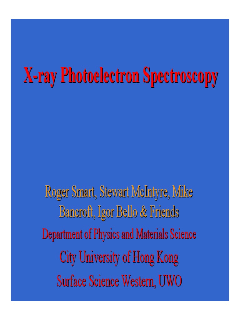 Xps Grad Course TOPO GENERAL | PDF | X Ray Photoelectron Spectroscopy ...
