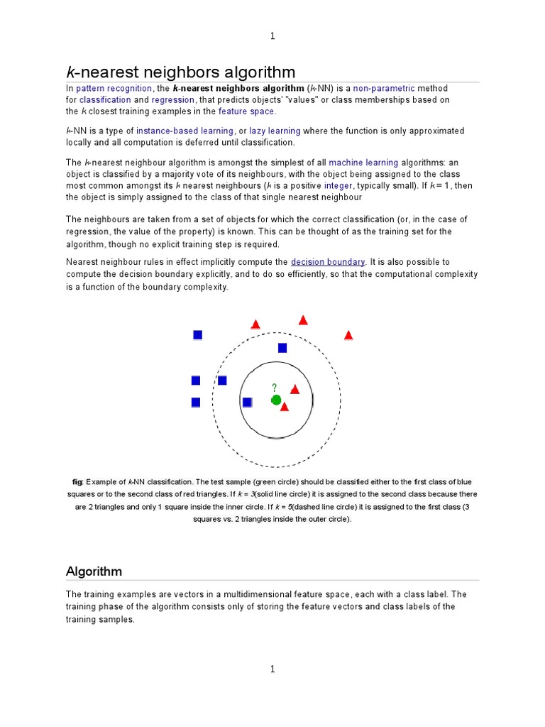 K Nearest Neighbour | PDF | Theoretical Computer Science | Areas Of ...
