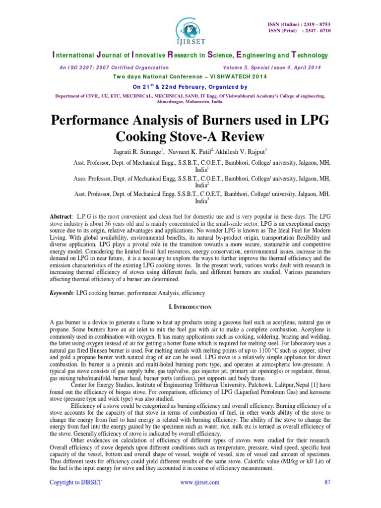 Scientific Cooking Study | PDF | Stove | Combustion