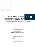 Mechanisms of Corporate Governance Going International: Outlining A Theory and An Initial Test of The Performance Effects