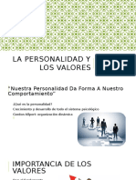 LA Personalidad y Los Valores 