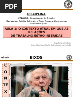 OT - AULA 1 - Contexto Das Relações de Trabalho