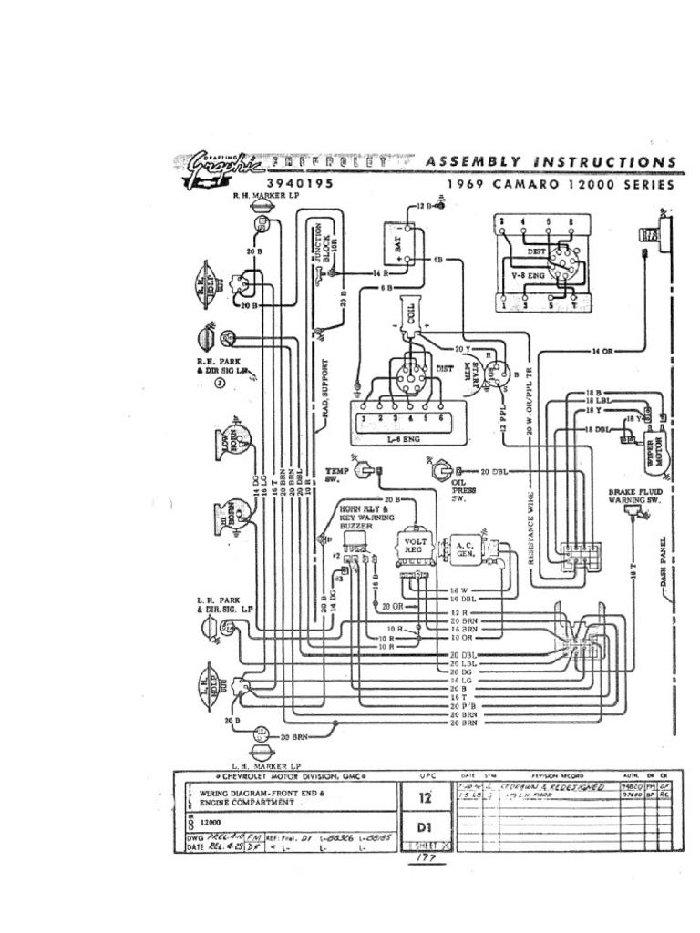 69 Camaro Wiring Diagram 1 of 3