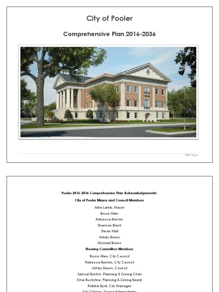 Pooler 2016-2036 Comprehensive Plan | PDF | Zoning | Swot Analysis