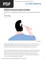 Bastam 66 Dias Para Mudar Um Hábito _ EL PAÍS Semanal _ EL PAÍS Brasil