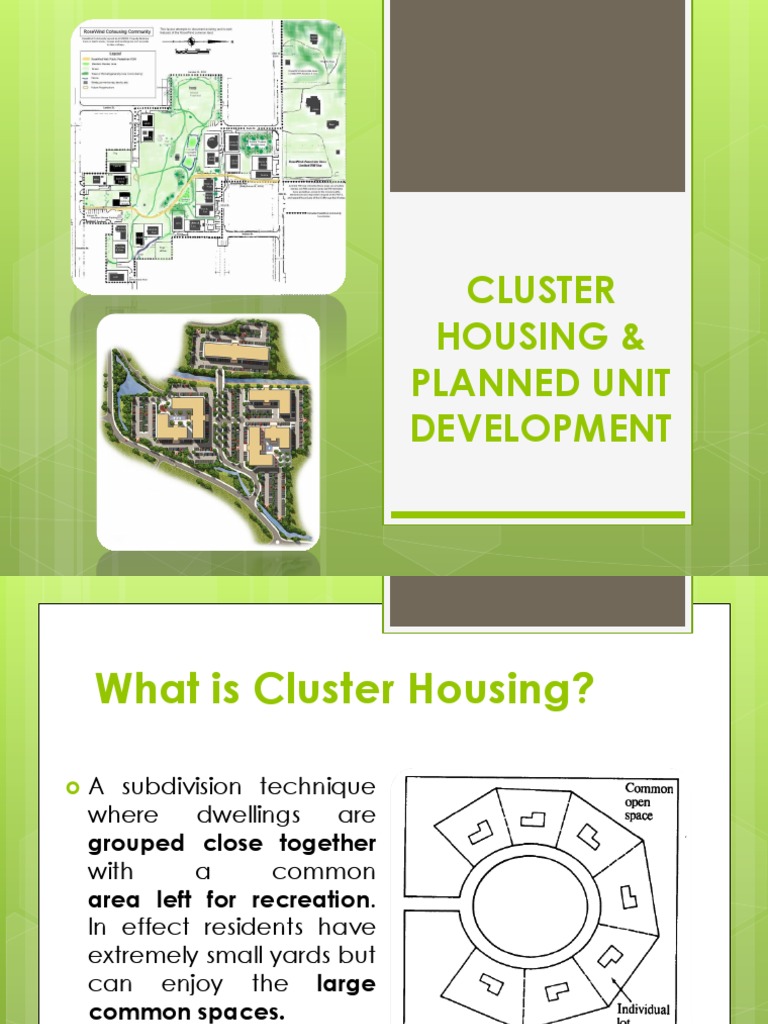 Cluster Housing & Planned Unit Development PDF PDF Land Use