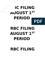 RBC Filing August 1 Period RBC Filing August 1 Period RBC Filing