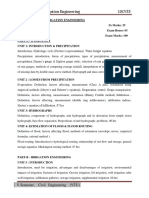 Hydrology & Irrigation Engg-V Sem - Complete Notes