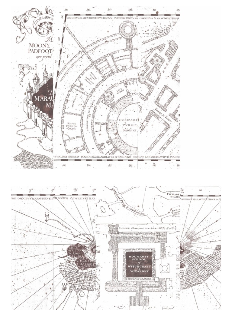 Printable White Marauders Map PDF | PDF