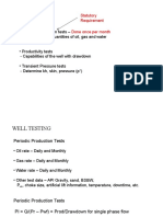 Types of Well Tests: Statutory Requirement