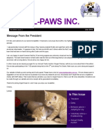 Angel-Paws Inc.: Message From The President