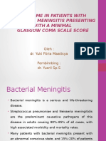 Outcome in Patients With Bacterial Meningitis Presenting With A Minimal Glasgow Coma Scale Score