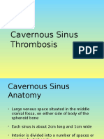 Cavernous Sinus Thrombosis Anatomy and Clinical Features