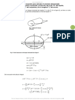 Deduccion Ecuacion Calculo Volumen Recipiente Horizontal Funcion Nivel Radio y Longitud