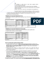 The Assessment Objectives Word Mark Scheme for Jan2010