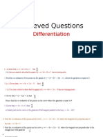 Achieved Questions Lev 3 Differentiation