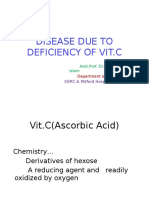 VITAMIN C DEFICIENCY CAUSES SCURVY DISEASE