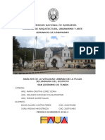 Análisis de La Vitalidad Urbana de La Plaza Secundaria de San Jerónimo de Tunán - Aspectos Generales