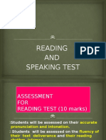 Reading AND Speaking Test