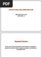 Circuit Analysis Using Matlab