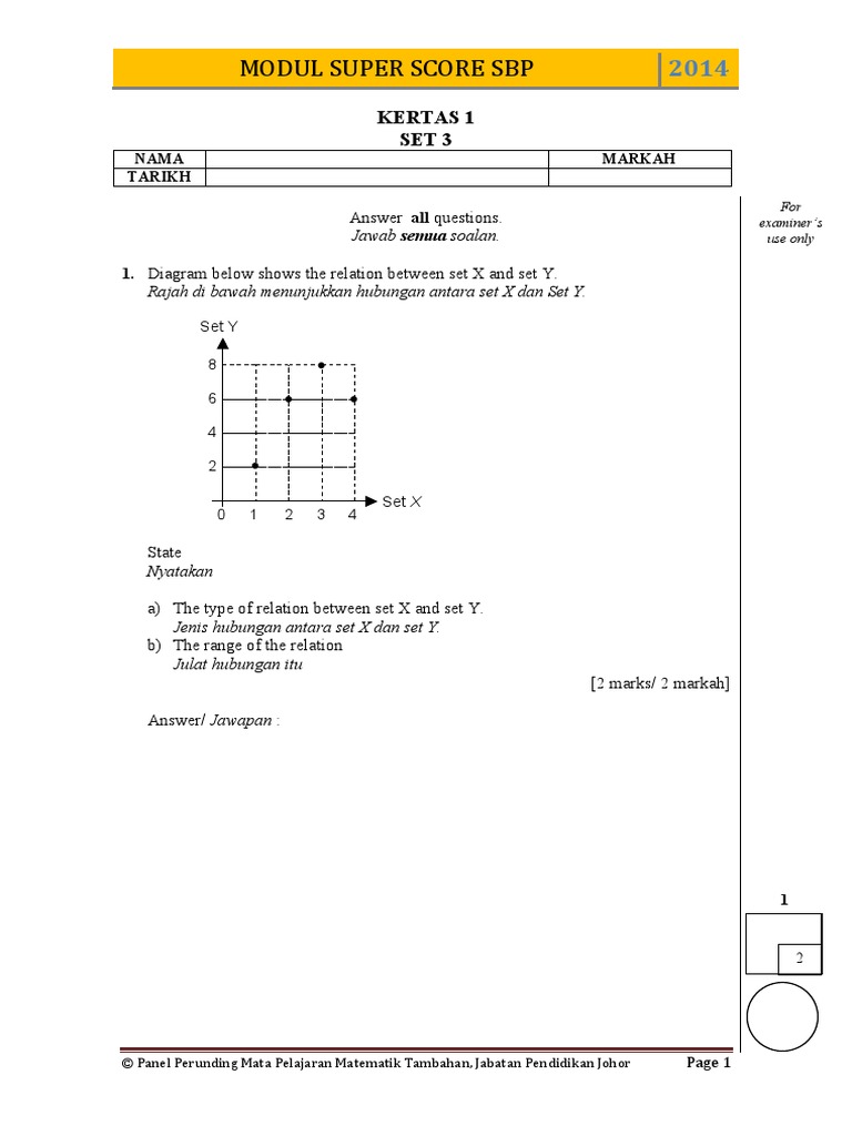 Modul Super Score SBP: Answer All Questions | PDF