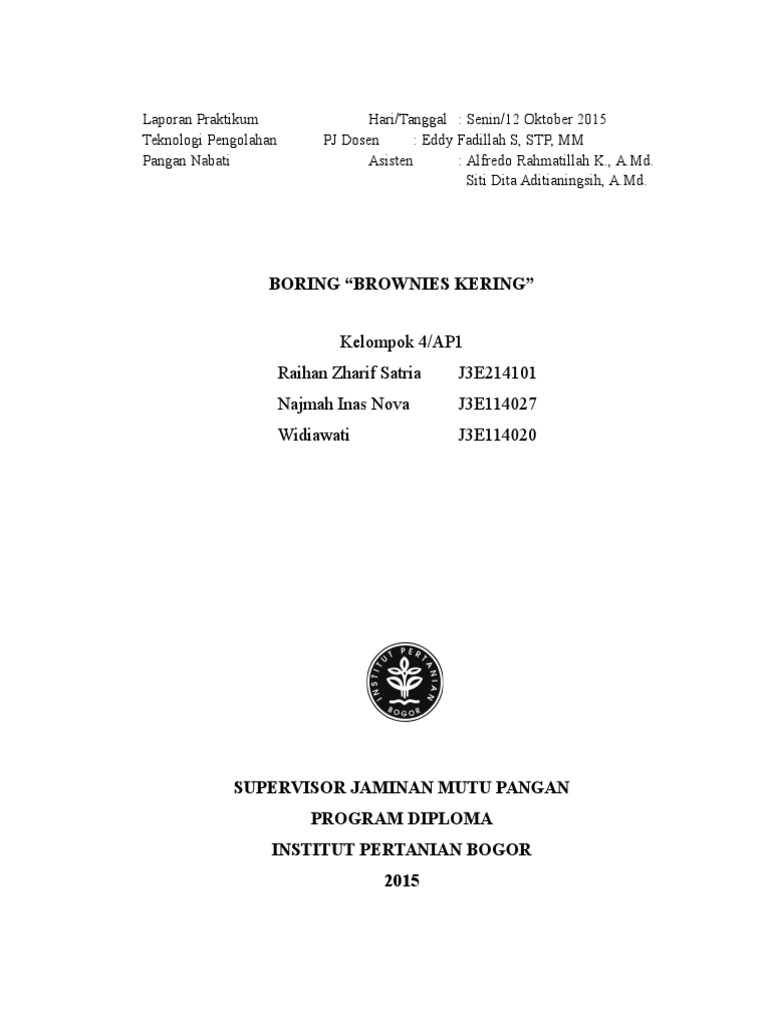 Laporan Tppn Brownies