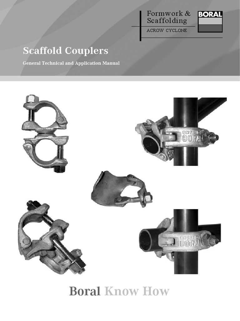 Types of Scaffold Couplers Manual | PDF | Scaffolding | Screw