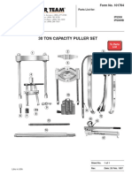 30 Ton Capacity Puller Set: Parts List For