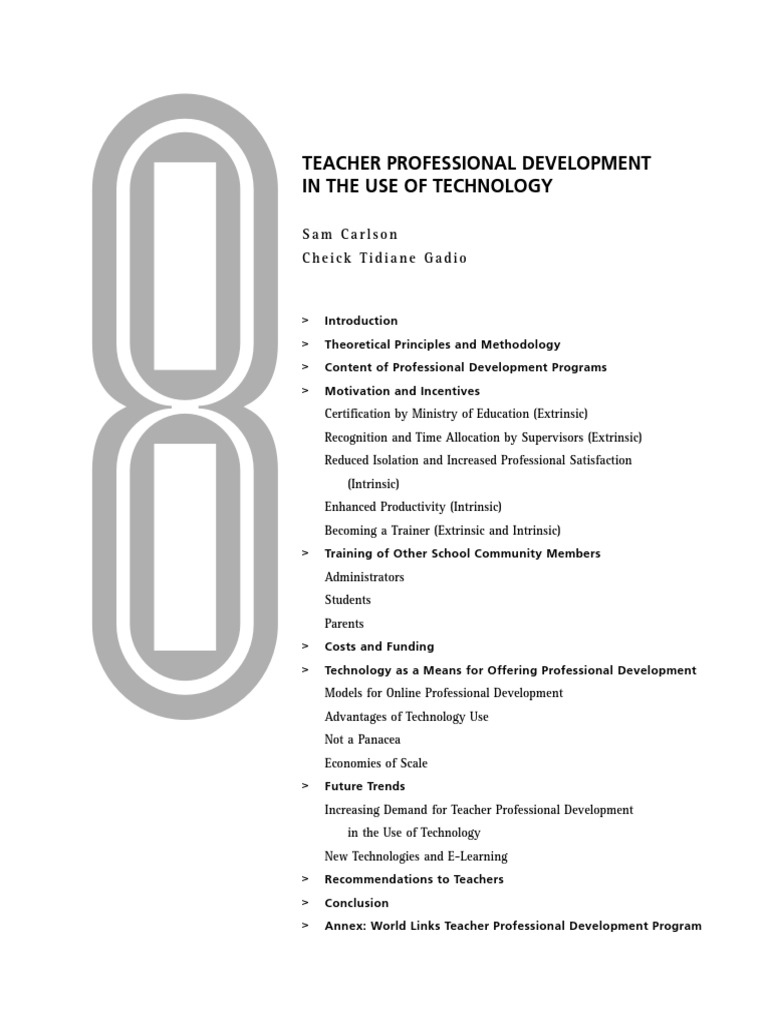 Teacher Development in Technology Use | PDF | Educational Technology ...