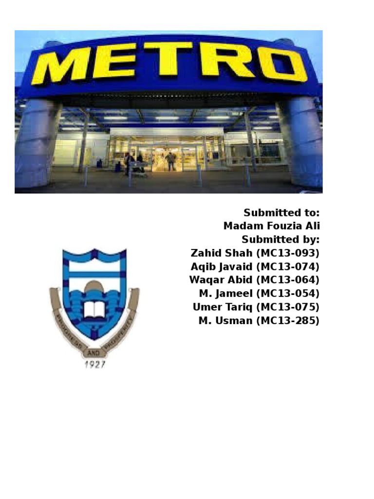 Metro Cash and Carry PDF Retail Strategic Management