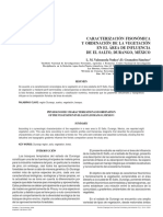 Caracterización Fisonómica y Ordenación de La Vegetación en El Área de Influencia de El Salto, Durango, México