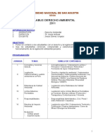 Silabus Derecho Ambiental 2011 2da. Especialidad