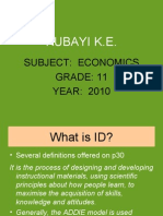 Kubayi K.E.: Subject: Economics GRADE: 11 YEAR: 2010