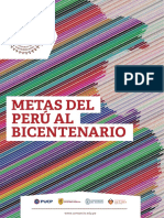 Metas Del Peru Al Bicentenario Consorcio de Universidades Libro Digital
