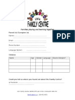 Family Centre Intake Form