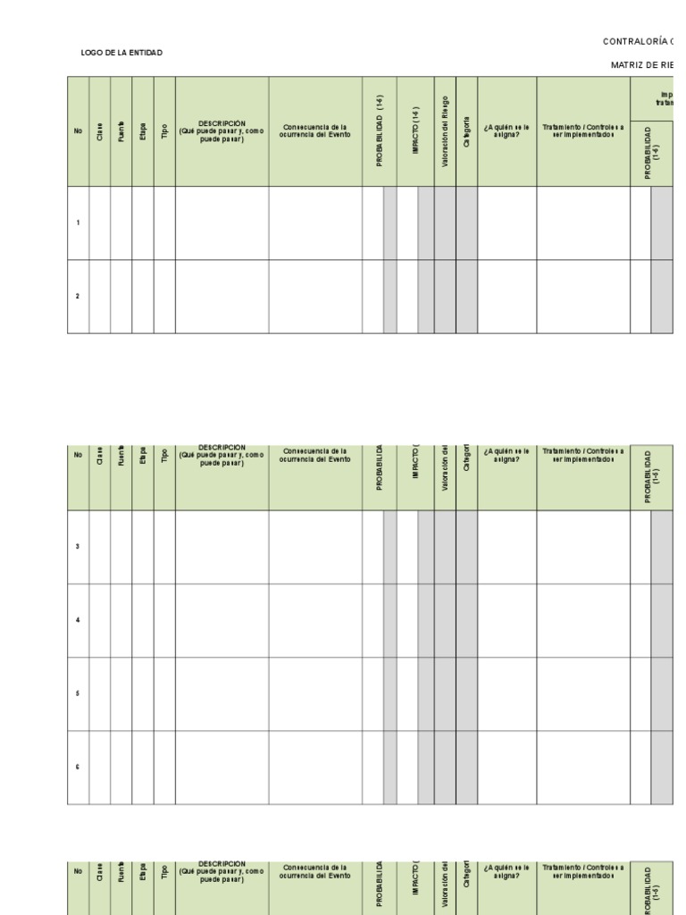 Matriz de Riesgos en Contratación Estatal | PDF | Riesgo | Probabilidad