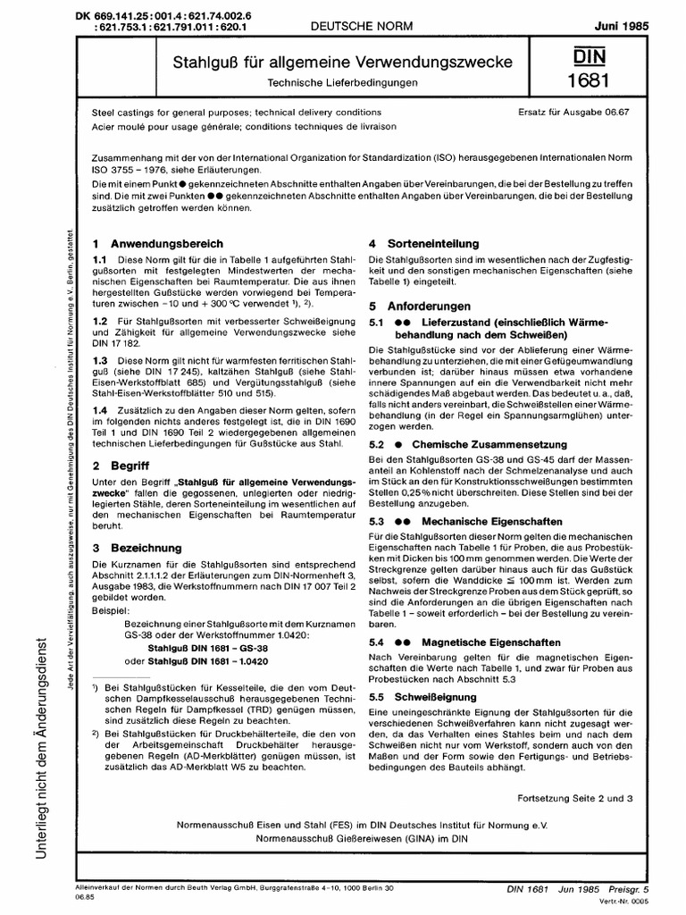 DIN 1681 Stahlguß PDF