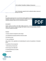 ISO 22301 2012 Auditor Transition Guidance Document - Briefing Note