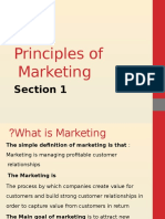 Principles of Marketing Section 1 - PofM S1