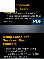 Using Looseleaf Services 