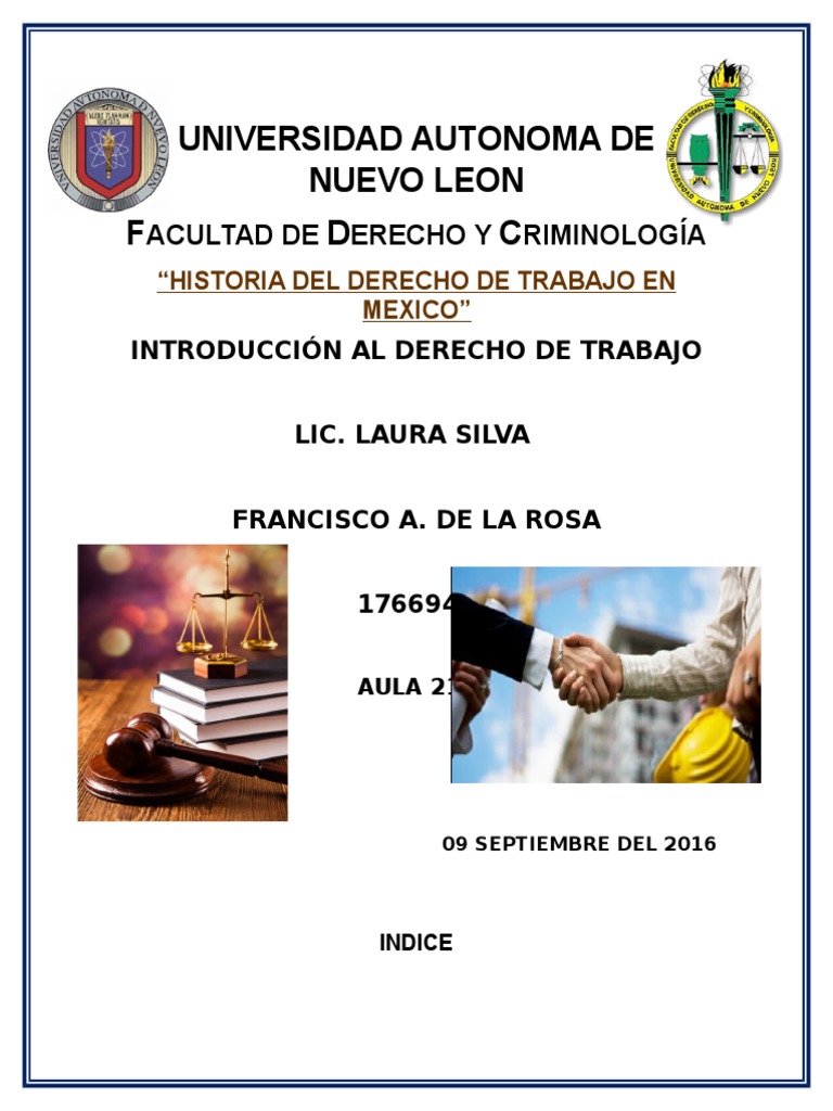 Historia Del Derecho de Trabajo Derecho laboral México