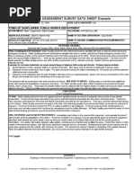 Hazard Assessment Survey Data Sheet Example: Town of Sunflower, Public Works Department