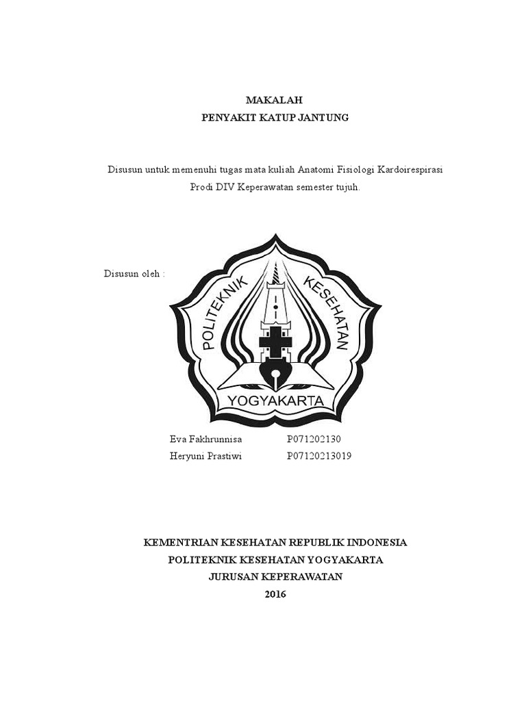 penyakit jantung koroner pdf Makalah Penyakit  Katup Jantung 
