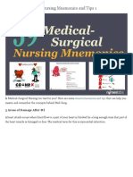 39 Medical Surgical Nursing Mnemonics and Tips 1 Nurseslabs PDF