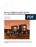 Resource Utilization and Site Selection For A Self-Sufficient Martian Outpost