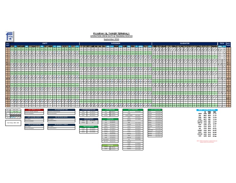 September Crew Roster 2016 | PDF